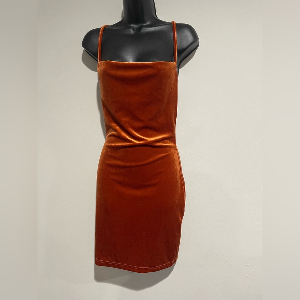 Brown mini dress